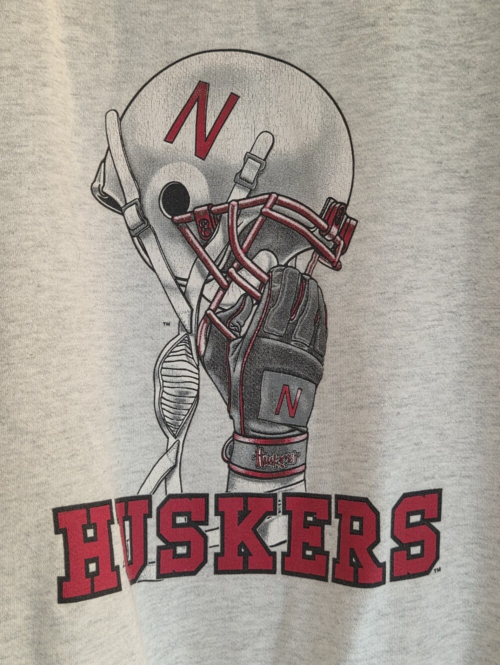 VTG Nebraska Cornhuskers Huskers Crewneck Sweatshirt USA Made Galt Sand Medium - Picture 5 of 8